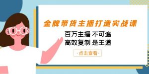 金牌带货主播打造实战课：百万主播 不可追，高效复制 是王道（10节课）-木白网创