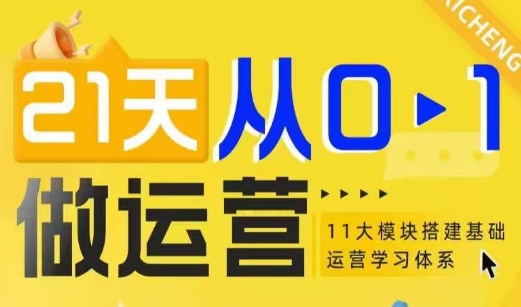 21天从0-1做运营，11大维度搭建基础运营学习体系-木白网创