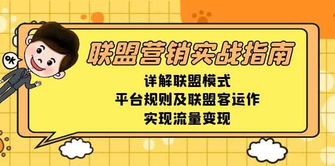 联盟营销实战指南，详解联盟模式、平台规则及联盟客运作，实现流量变现-木白网创