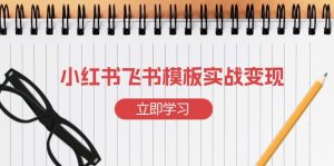 小红书飞书 模板实战变现：小红书快速起号，搭建一个赚钱的飞书模板-木白网创