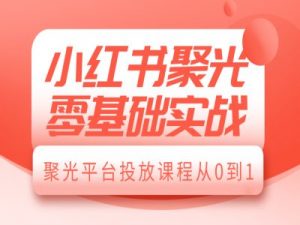 小红书聚光零基础实战，聚光平台投放课程从0到1-木白网创