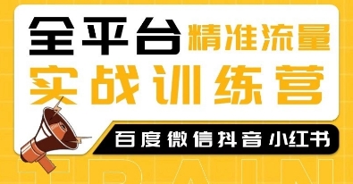 全平台精准流量实战训练营，百度微信抖音小红书SEO引流教程-木白网创