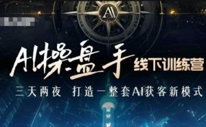 AI操盘手线下训练营，打造AI获客新模式，跟上ai时代，新商业-木白网创