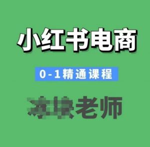 小红书电商0-1精通课程，小红书开店必学课程-木白网创