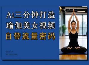 Ai3分钟打造瑜伽美女视频，自带流量密码-木白网创