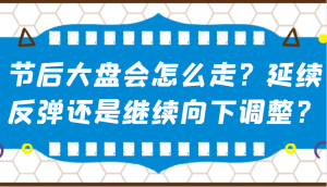 某公众号付费文章：节后大盘会怎么走？延续反弹还是继续向下调整？-木白网创