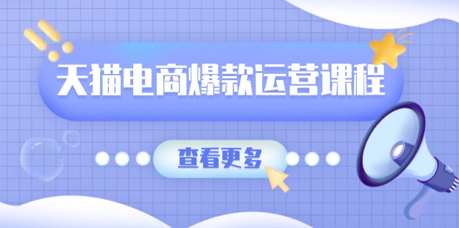 天猫电商爆款运营课程，爆款卖点提炼与流量实操，多套模型全面学习-木白网创