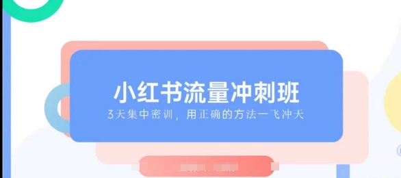 小红书流量冲刺班2025，最懂小红书的女人，快速教你2025年入局小红书-木白网创