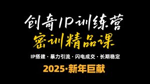 2025年“知识付费IP训练营”小白避坑年赚百万，暴力引流，闪电成交-木白网创
