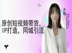 原创短视频带货，IP打造，同城引流-大晴自媒体教程-木白网创
