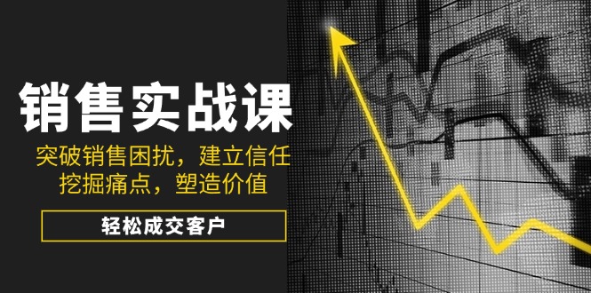 销售实战课，突破销售困扰，建立信任，挖掘痛点，塑造价值，轻松成交客户-木白网创