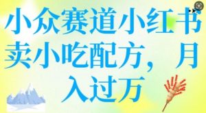 小众赛道小红书卖小吃配方，操作简单，月入过W-木白网创