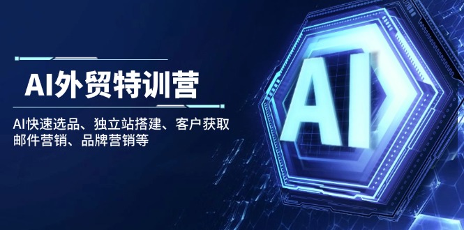 AI外贸特训营：AI快速选品、独立站搭建、客户获取、邮件营销、品牌营销等-木白网创