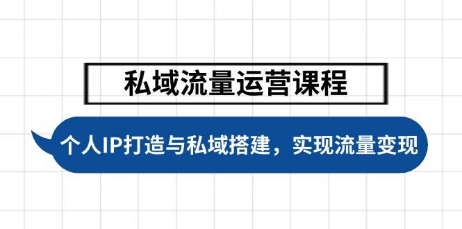 私域流量运营课程，个人IP打造与私域搭建，助力学员实现流量变现-木白网创