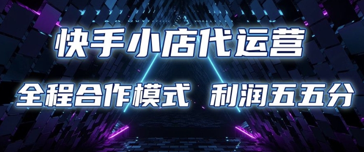 快手小店代运营 限时托管计划 合作模式 利润五五分成【揭秘】-木白网创