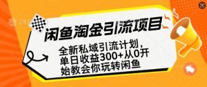 闲鱼淘金私域引流计划,从0开始玩转闲鱼,副业也可以挣到全职的工资-木白网创