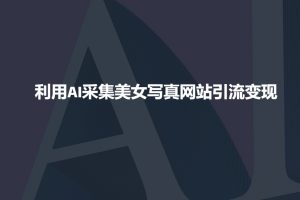 利用AI采集美女写真网站引流变现，引流嘎嘎的-木白网创