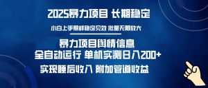 暴力项目舆情信息：多平台全自动运行 单机日入200+ 实现睡后收入-木白网创
