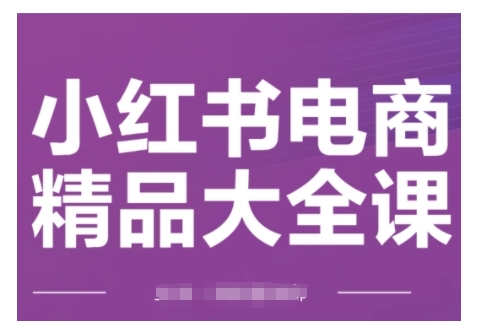 小红书电商精品大全课，快速掌握小红书运营技巧，实现精准引流与爆单目标，轻松玩转小红书电商(更新2月)-木白网创