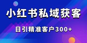 2025最新小红书平台引流获客截流自热玩法讲解，日引精准客户300+-木白网创
