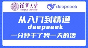 清华大学讲DeepSeek最全教程,从入门到精通,deepseek一分钟干了我一天的活-木白网创
