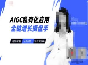AIGC私有化应用全链增长操盘手，浅显易懂，从0开始轻松，驾驭AI-木白网创