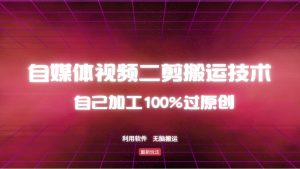 详细教你自媒体视频二剪搬运技术，自己加工100%过原创，无脑搬运-木白网创