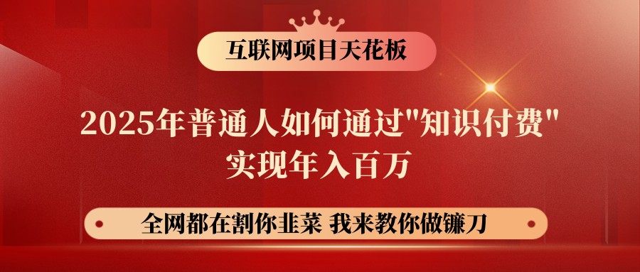 网创项目终点站-镰刀训练营超级IP合伙人，25年普通人如何通过“知识付费”年入百万-木白网创