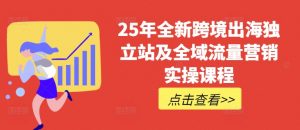 25年全新跨境出海独立站及全域流量营销实操课程，跨境电商独立站TIKTOK全域营销普货特货玩法大全-木白网创