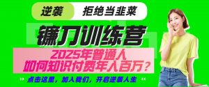 镰刀训练营超级IP合伙人，25年普通人如何通过“知识付费”实现逆袭-木白网创
