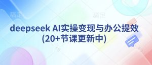 deepseek AI实操变现与办公提效(20+节课更新中)-木白网创