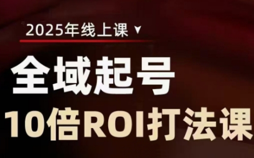 2025全域起号10倍ROI打法课，助你提升直播间的投资回报率-木白网创