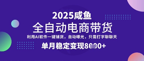 全网首发【闲鱼全自动电商带货】三年磨一剑，一朝露锋芒，单月稳定变现8k+【揭秘】-木白网创