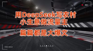 用DeepSeek写小生意做流量主，篇篇都是大爆文-木白网创
