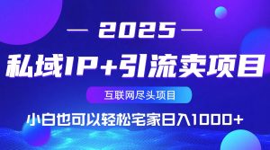 私域IP+引流卖项目,小白也可以做到轻松宅家日入1000+-木白网创