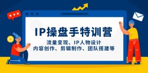 IP操盘手特训营，流量变现、IP人物设计、内容创作、剪辑制作、团队搭建等-木白网创