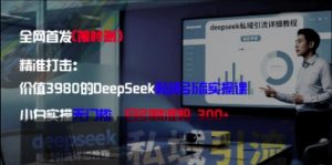 精准打击：价值3980的DeepSeek私域引流实操课，小白实操无门槛，日引精准粉300+-木白网创