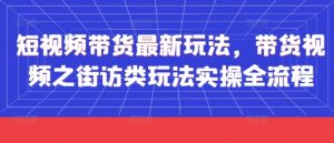 短视频带货最新玩法，带货视频之街访类玩法实操全流程-木白网创