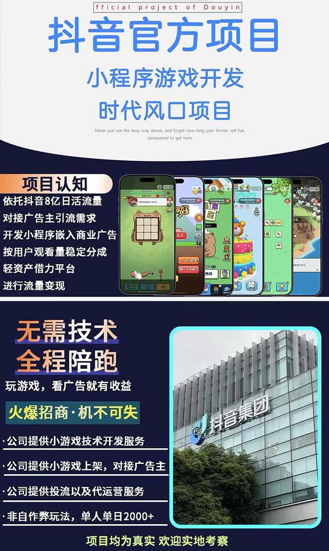 图片[1]-2025最热抖音官方项目 Ai时代风口项目小程序游戏开发 实测单个游戏日收…-木白网创