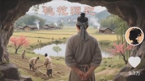 把课本里的古文做成爆火AI视频！流量猛的不行，7个作品涨粉23万＋-木白网创