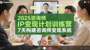2025咨询师IP变现计划训练营，7天构建咨询师变现系统-木白网创