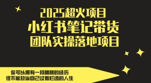 2025超火项目，副业最佳选择，小红书笔记带货团队实操落地项目，，轻松日入5张-木白网创