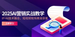 2025AI营销实战教学-5月，IP+AI技术融合，短视频矩阵精准获客-木白网创