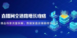 直播间全链路增长攻略，爆品场景流量拆解，数据复盘店铺霸榜实战-木白网创