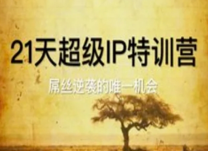 21天超级IP特训营，屌丝逆袭的唯一机会-木白网创