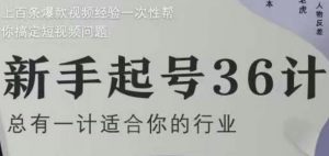 新手起号36计2.0，四年行业沉淀，上百条爆款视频经验一次性帮你搞定短视频问题-木白网创