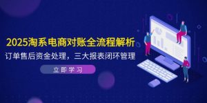 2025淘系电商对账全流程解析，订单售后资金处理，三大报表闭环管理-木白网创