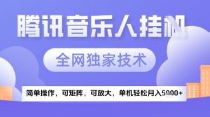 2025腾讯音乐挂G项目，全网独家技术，全新玩法，轻松月入5k+【揭秘】-木白网创
