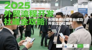 2025外贸流程开发社媒全攻略，利用免费社媒平台成功开发过百位客户-木白网创