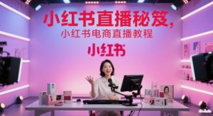 小红书直播秘笈，小红书电商直播教程-木白网创